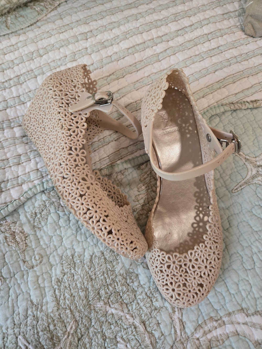 🌷Adorable Pinky Nude Jelly Mary Jane Wedges 7 - Picture 3 of 9